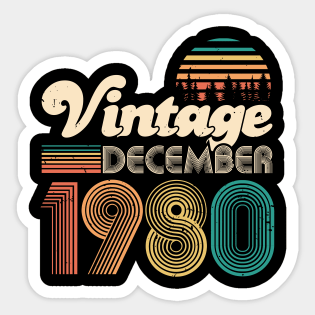 40th birthday gifts for men and women December 1980 gift 40 Sticker by CheesyB